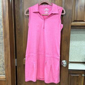 Peter Millar Element Dress Medium Athletic Golf Collared UPF 50 Sleeveless Pink